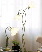 Lampada da terra floreale Roina