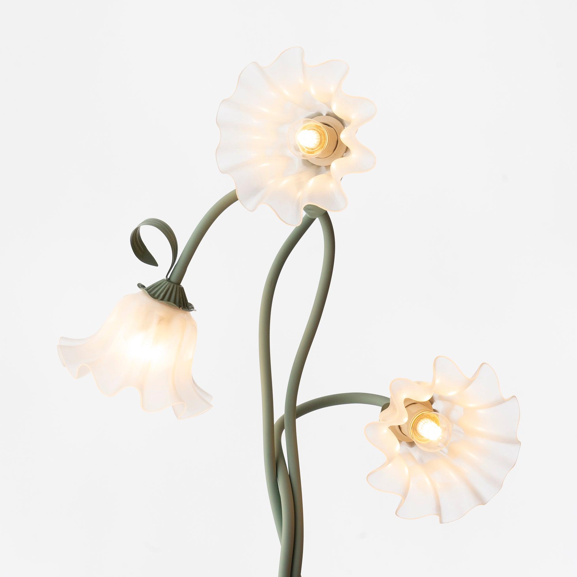 Lampada da terra floreale Roina