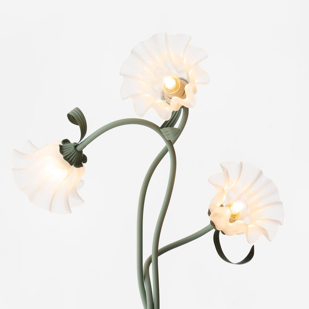 Lampada da terra floreale Roina