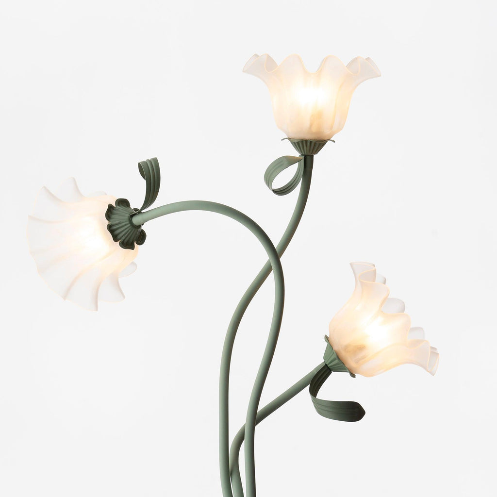 Lampada da terra floreale Roina