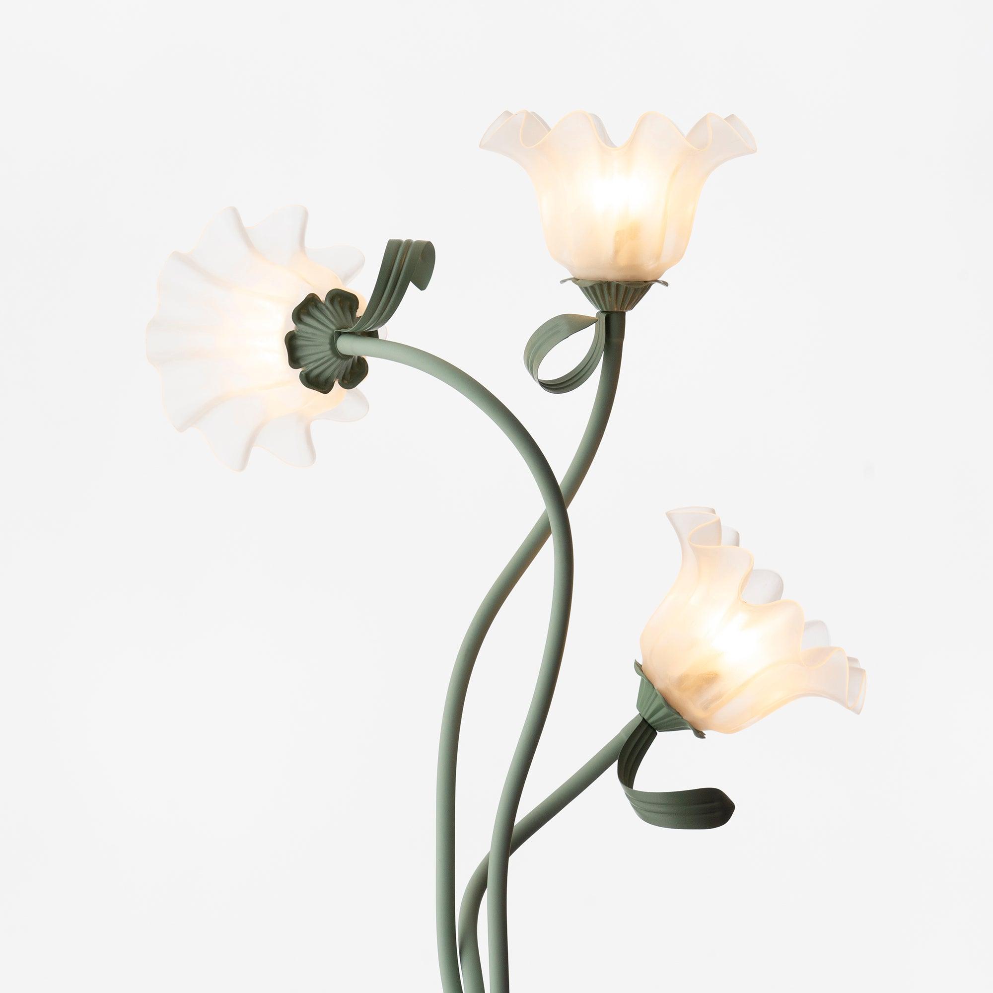 Lampada da terra floreale Roina
