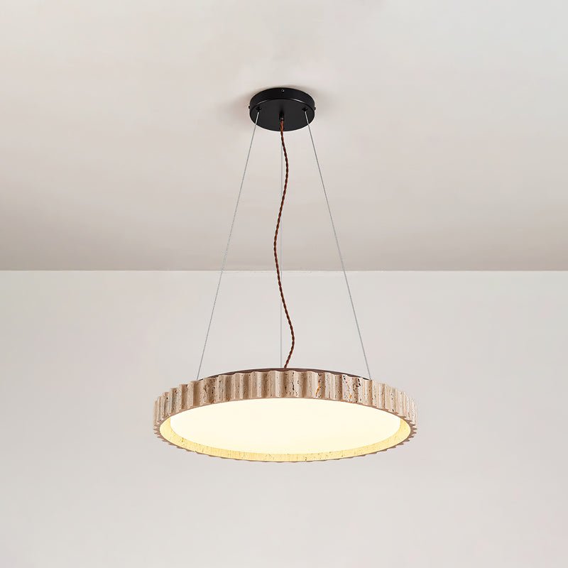 Lampada a sospensione Somenzi in travertino