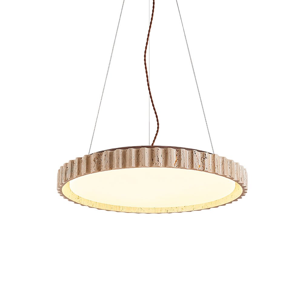 Lampada a sospensione Somenzi in travertino