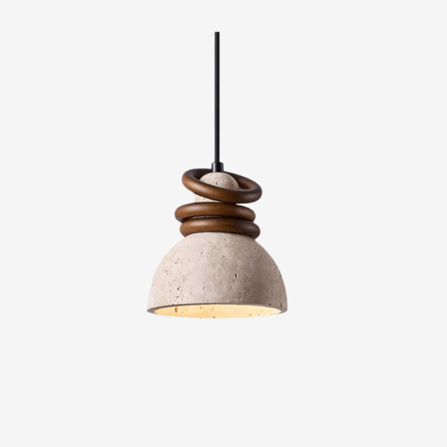 Lampada a sospensione in travertino Ferozi