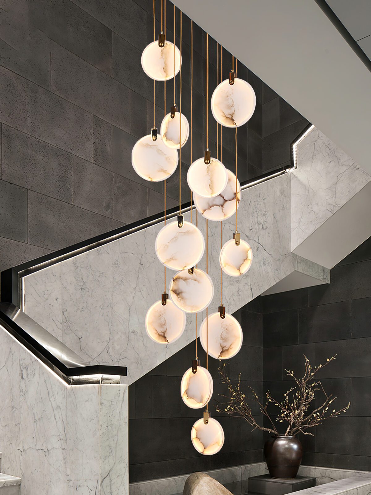 Lampada a sospensione geometrica Falio
