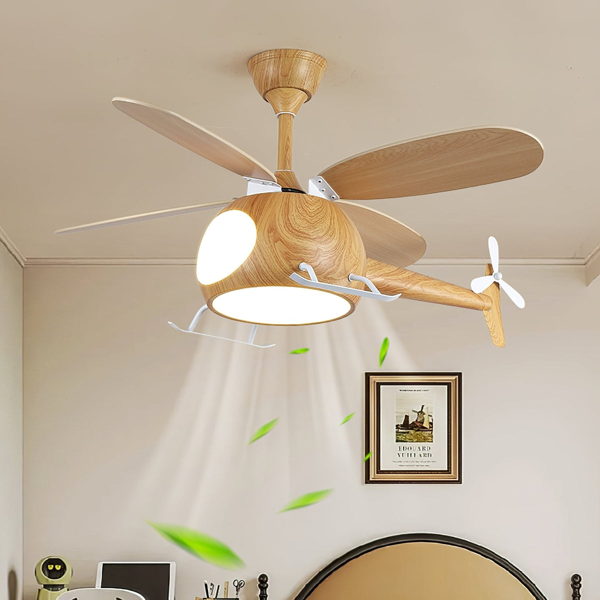Plafoniera con ventilatore Leessi