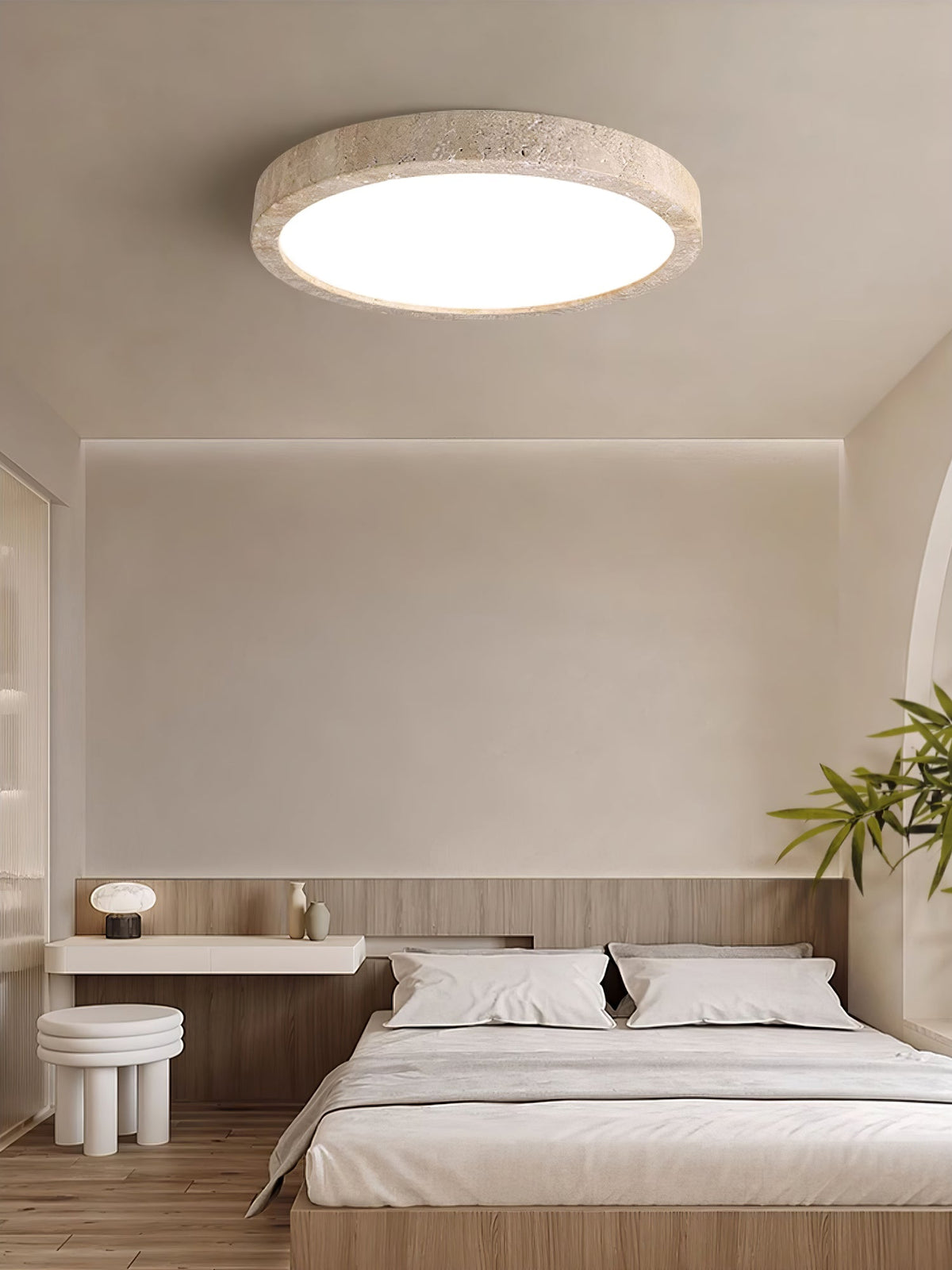 Horizon Travertine Ceiling Light – detail 4