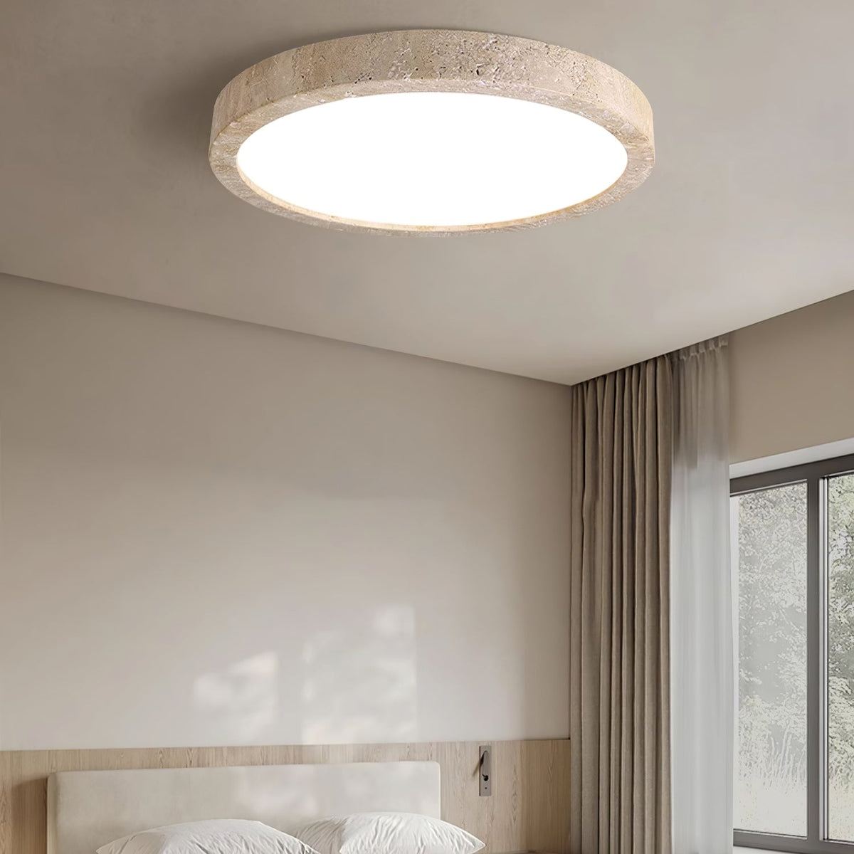 Horizon Travertine Ceiling Light – detail 3