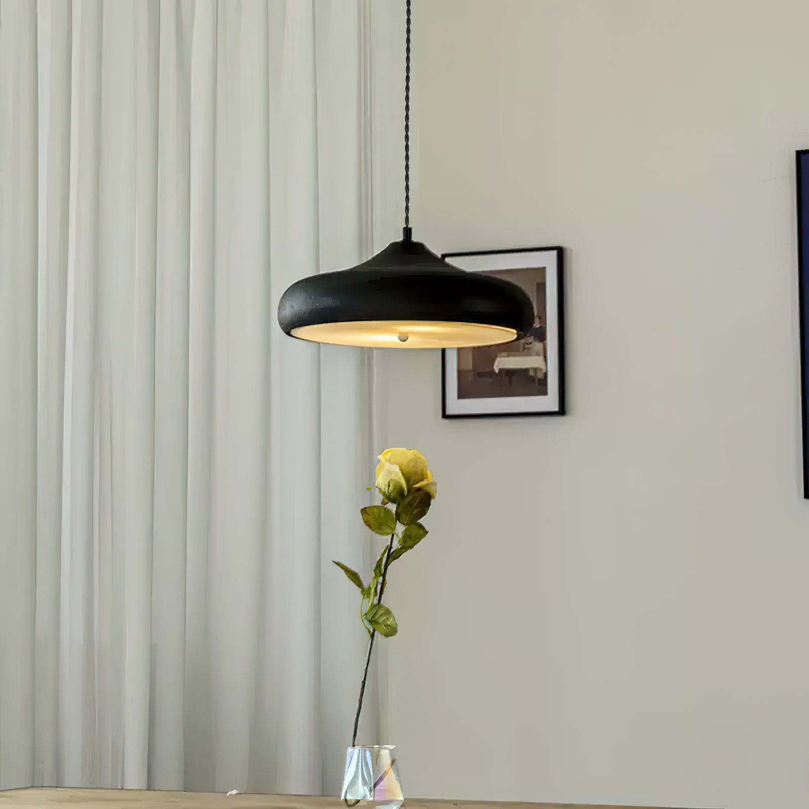 Lampada a sospensione rotonda Molisaea