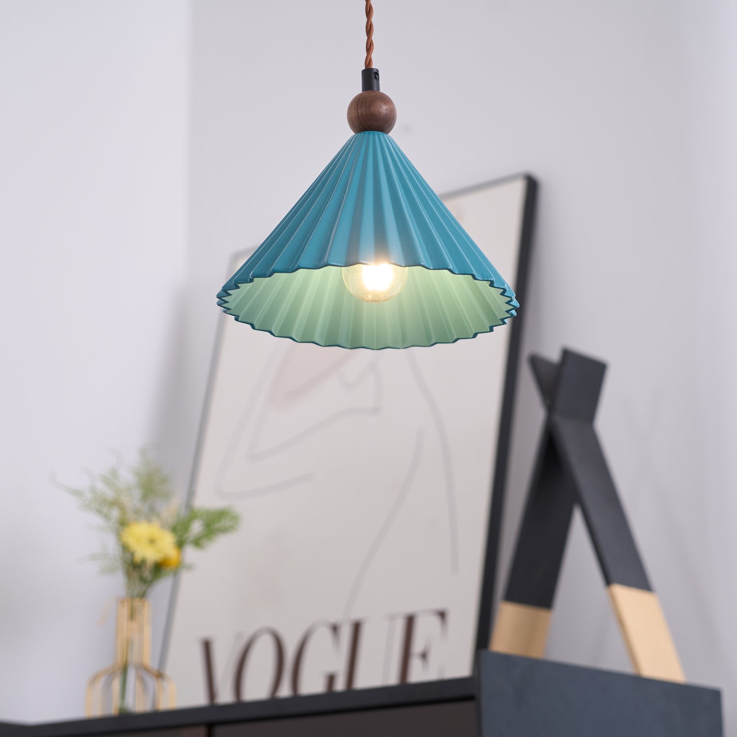 Lampada a sospensione scanalata Paoriavo