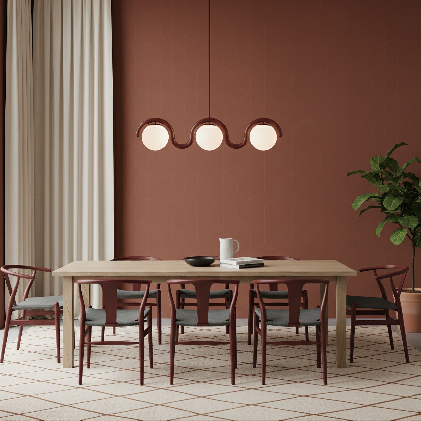 Lampadario lineare Filome