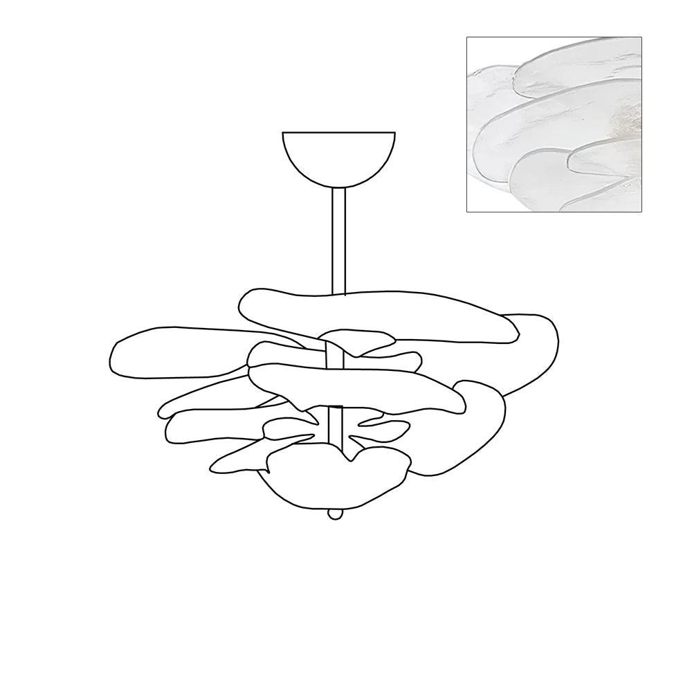 Lampadario a cascata Velenessa