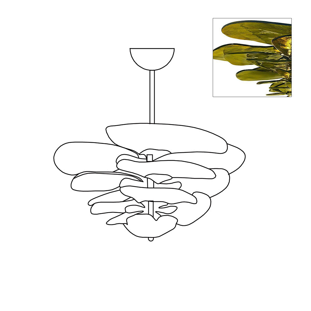 Lampadario a cascata Velenessa