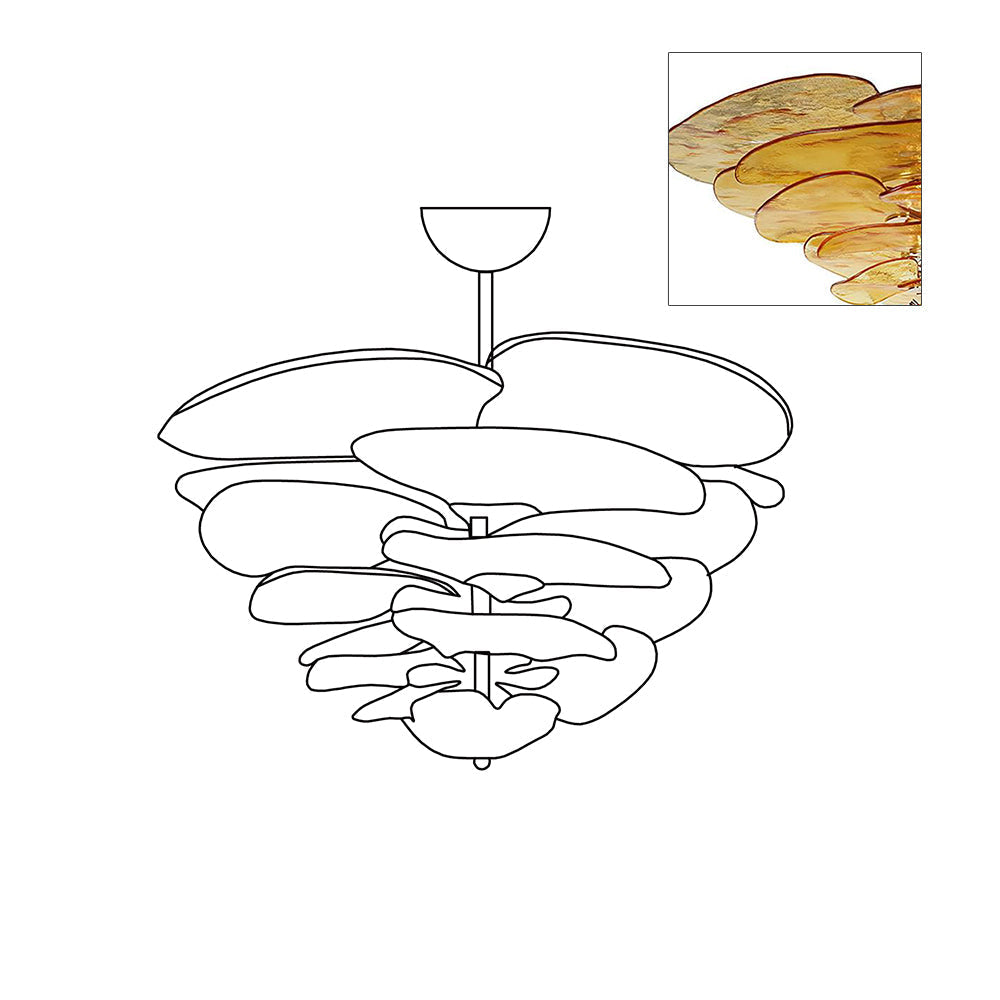 Lampadario a cascata Velenessa
