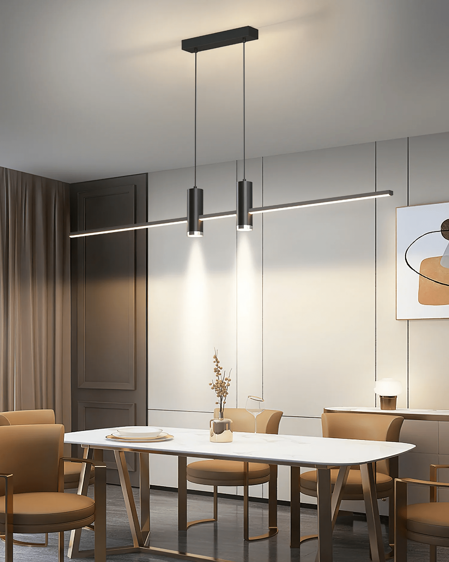 Lampada a sospensione lineare Chiisali