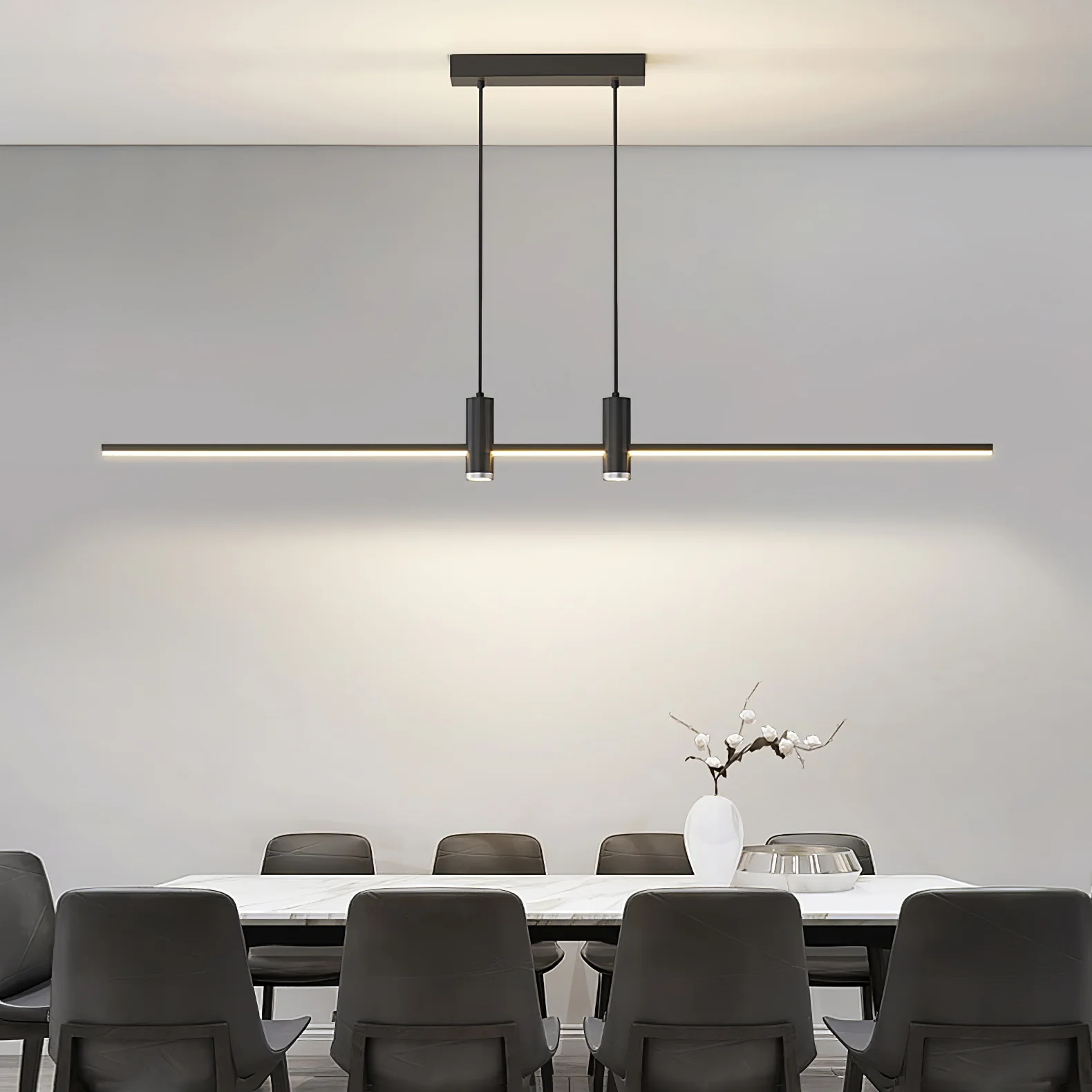 Lampada a sospensione lineare Chiisali