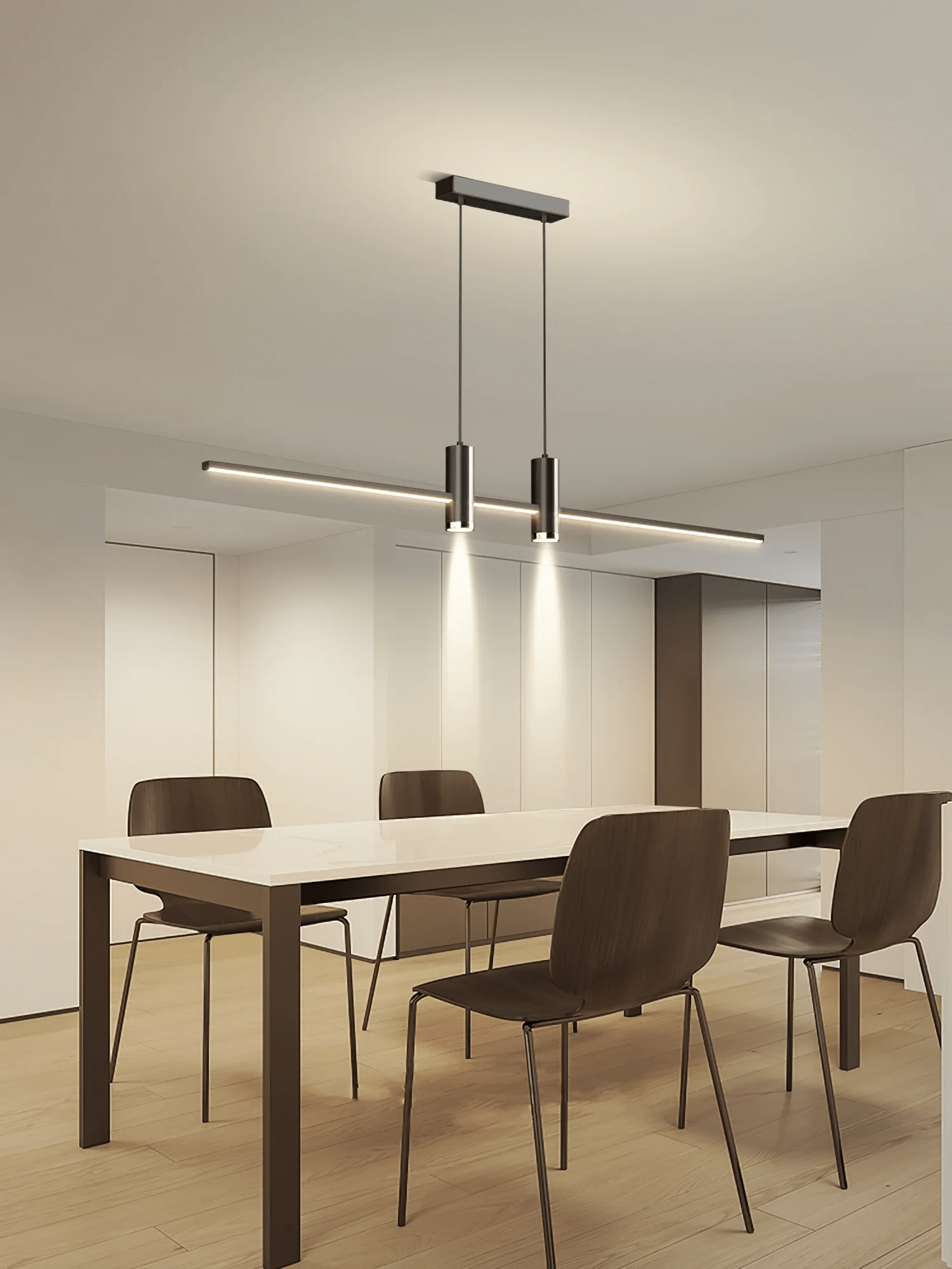 Lampada a sospensione lineare Chiisali