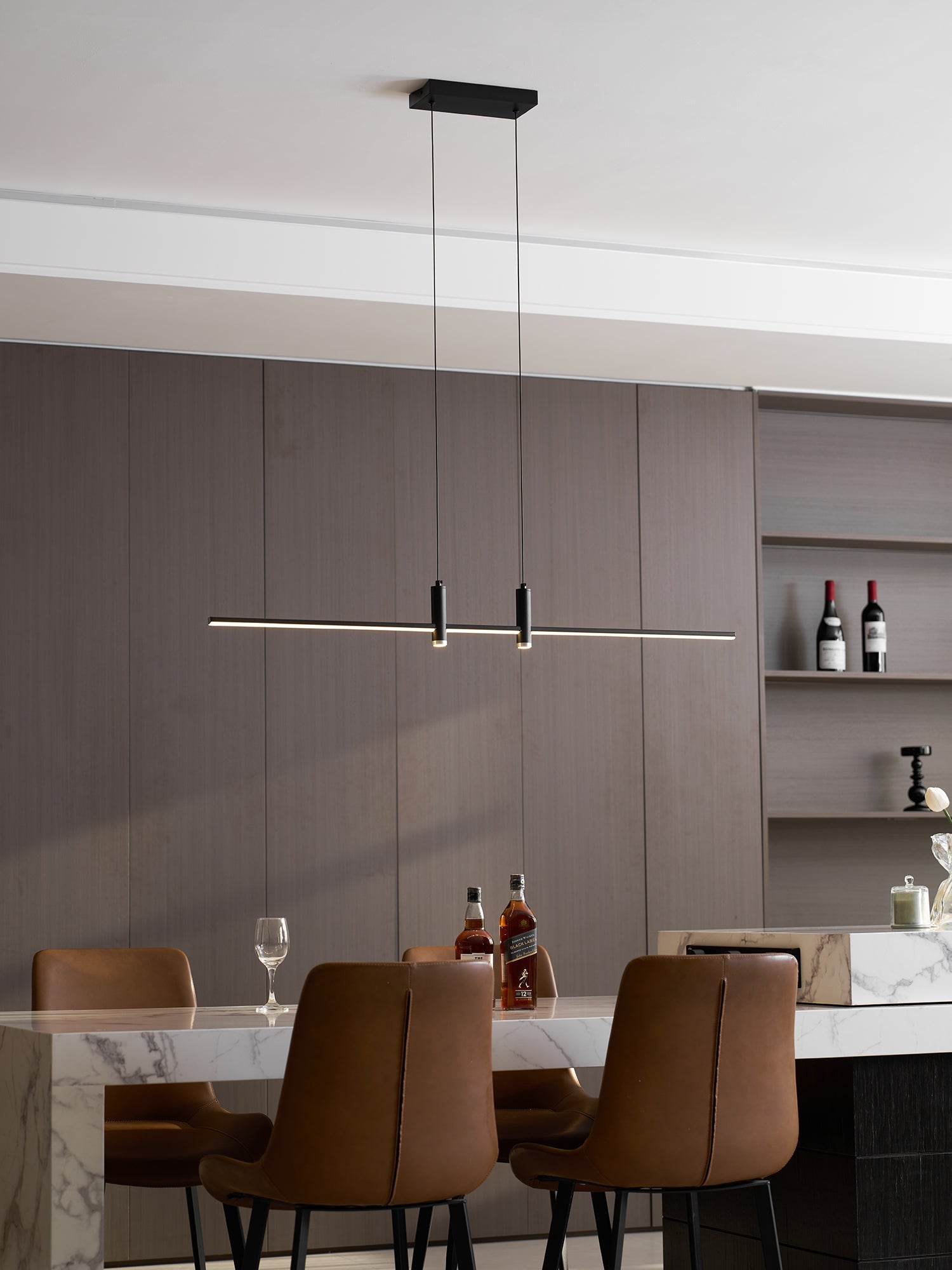 Lampada a sospensione lineare Chiisali