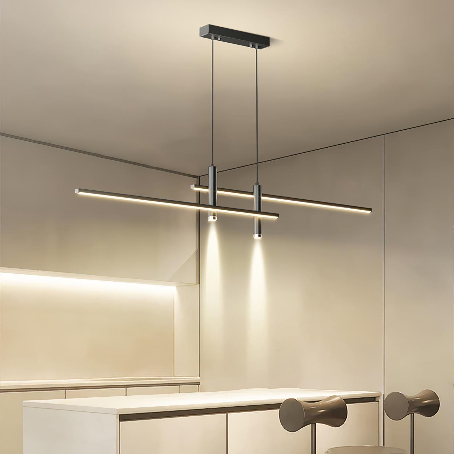 Lampada a sospensione lineare Terora