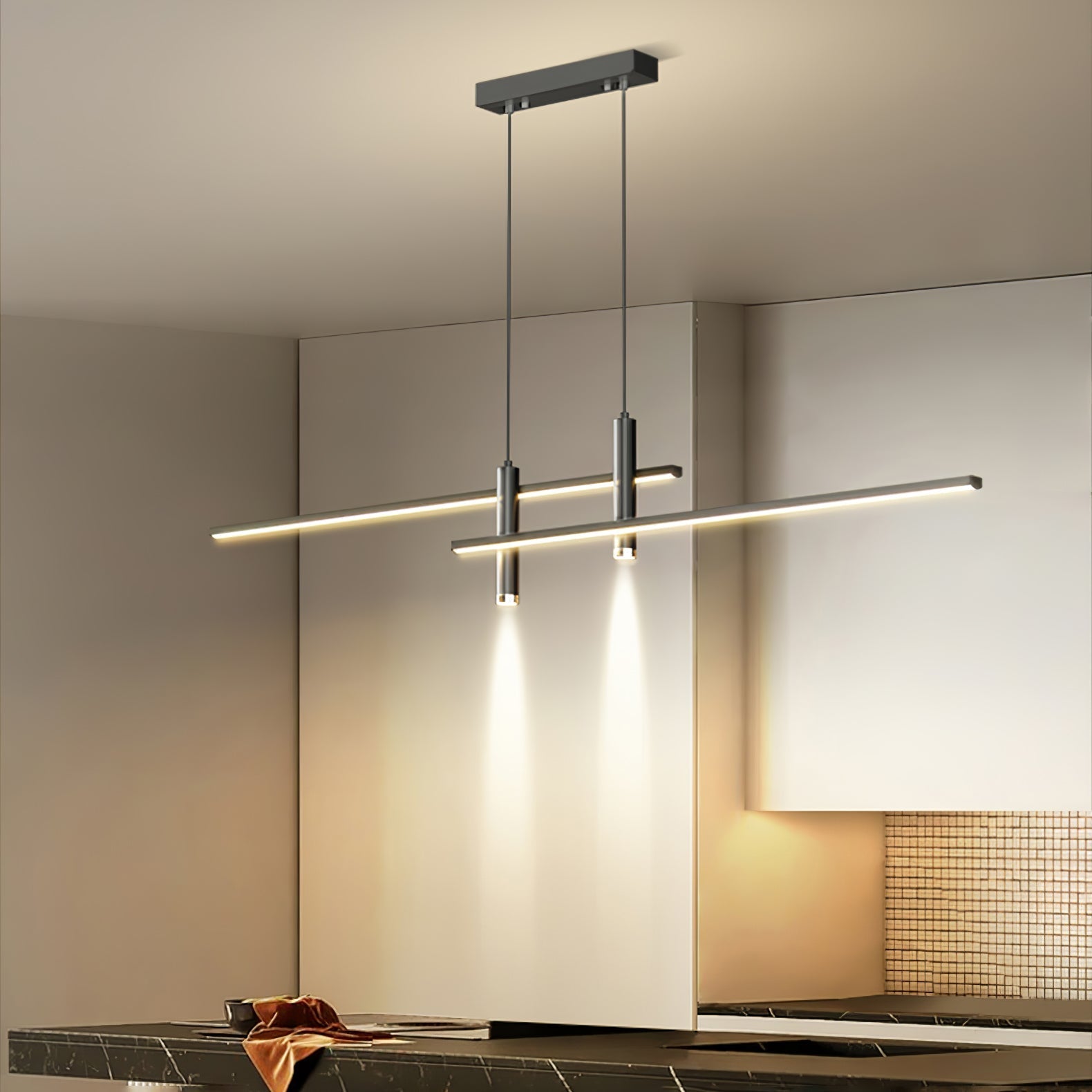 Lampada a sospensione lineare Terora