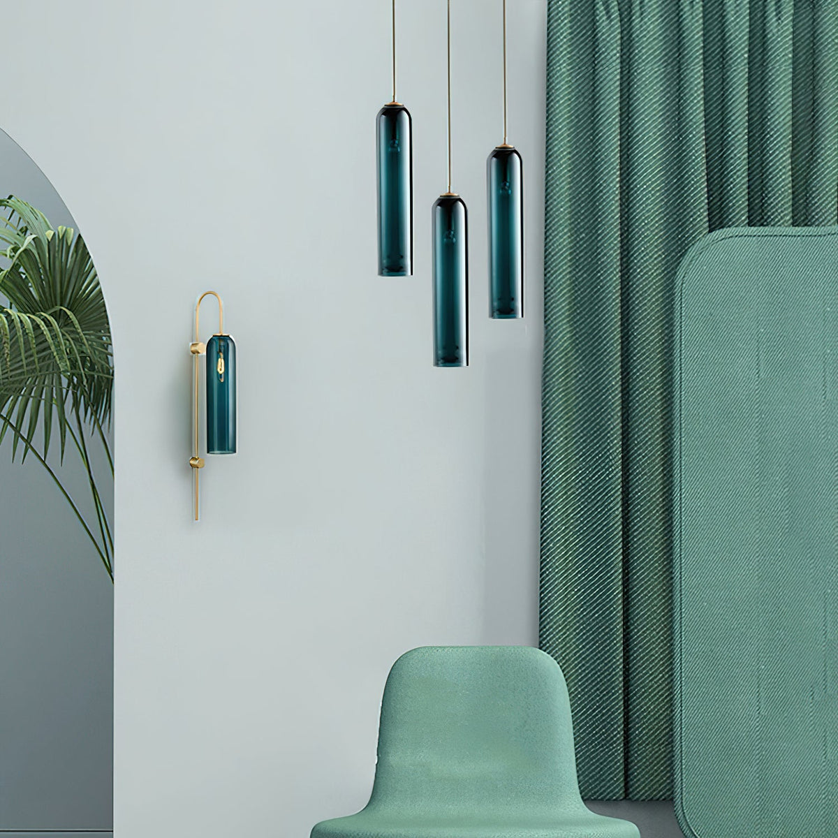 Long Tube Glass Pendant Light – detail 7