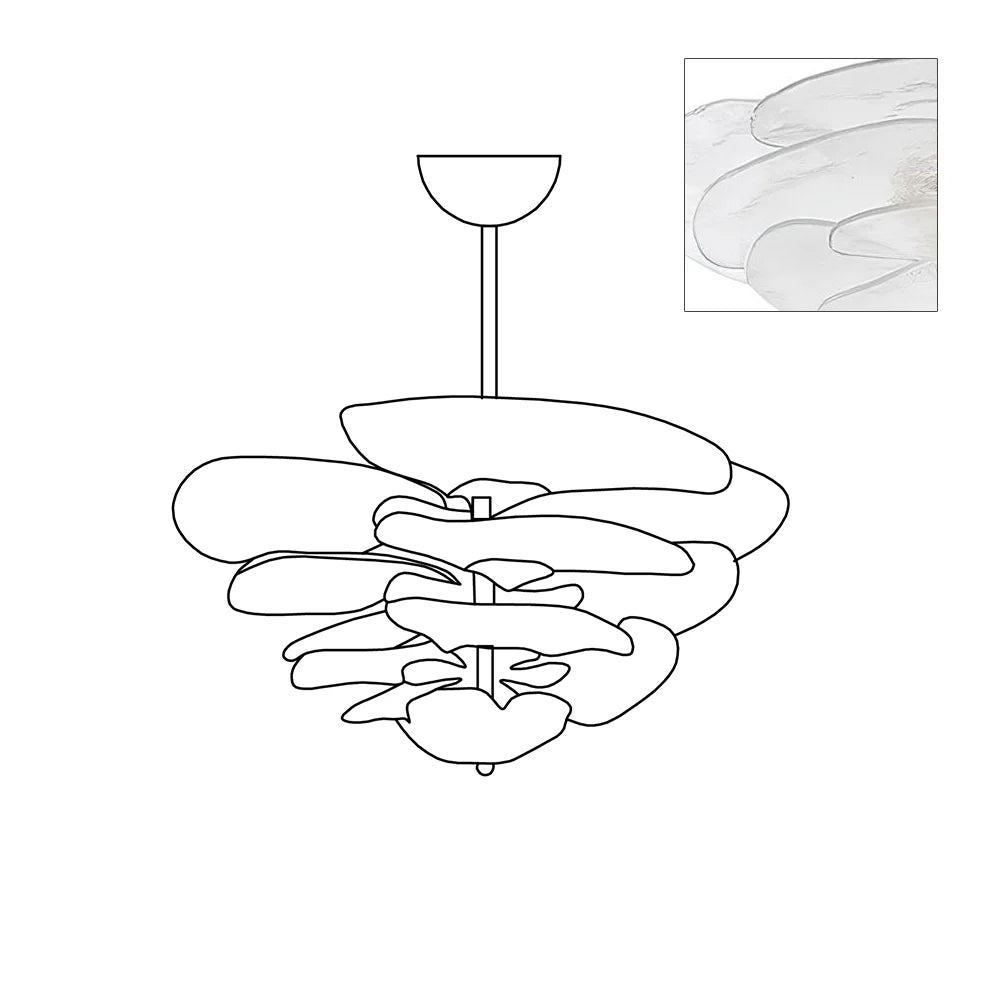 Lampadario a cascata Velenessa