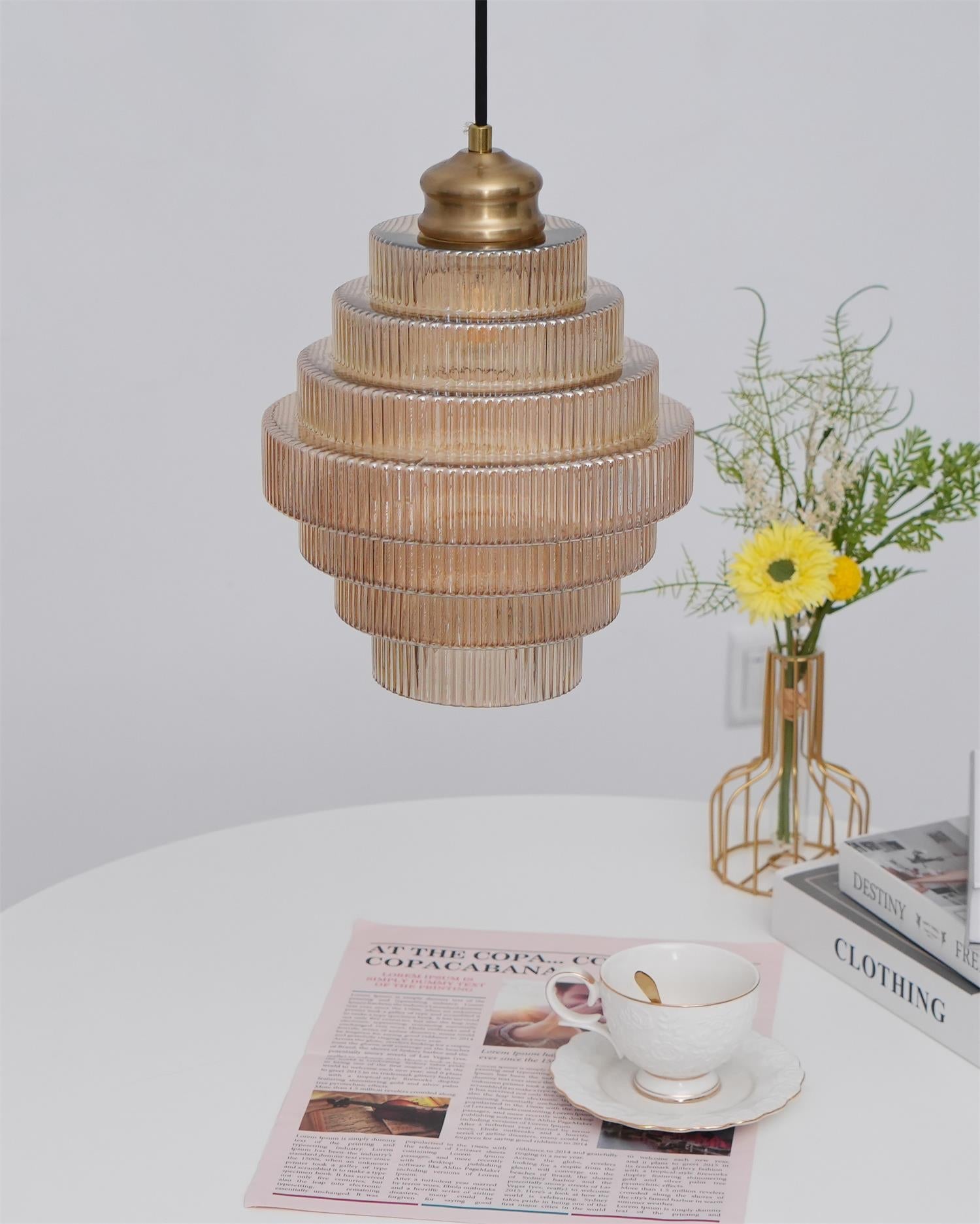 Lampada a sospensione scanalata Loeri