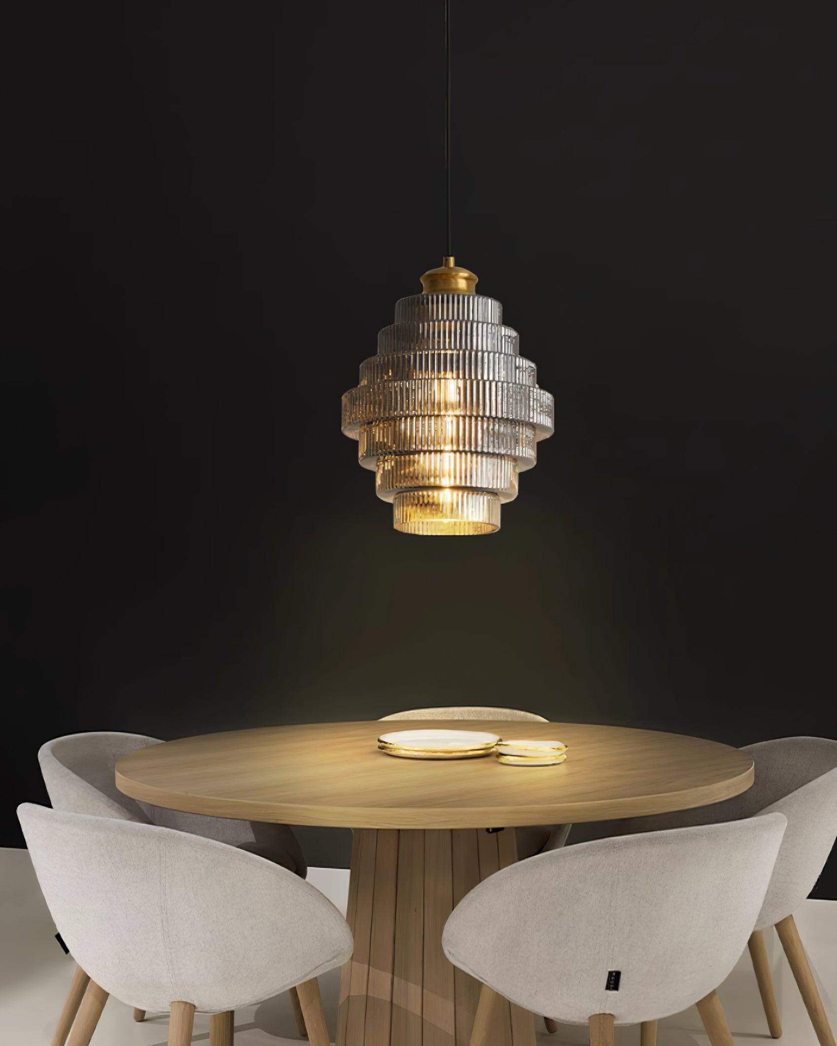 Lampada a sospensione scanalata Loeri