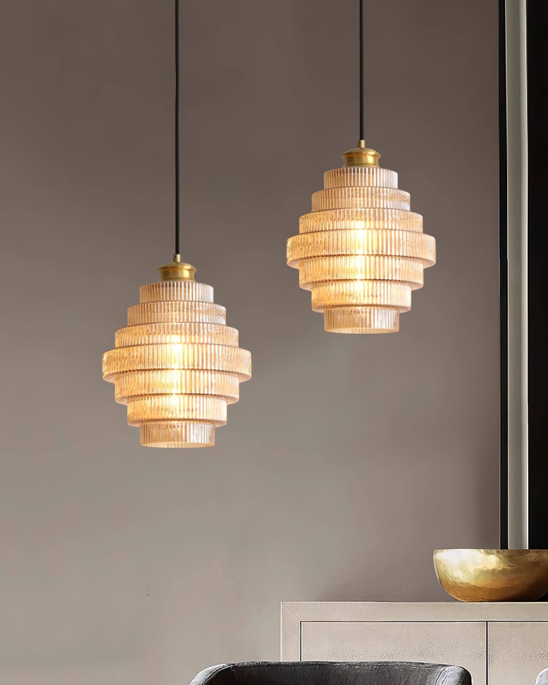 Lampada a sospensione scanalata Loeri