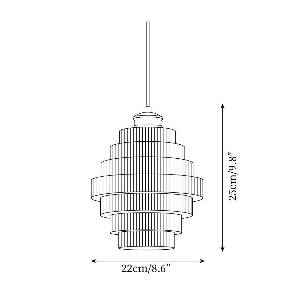 Lampada a sospensione scanalata Loeri