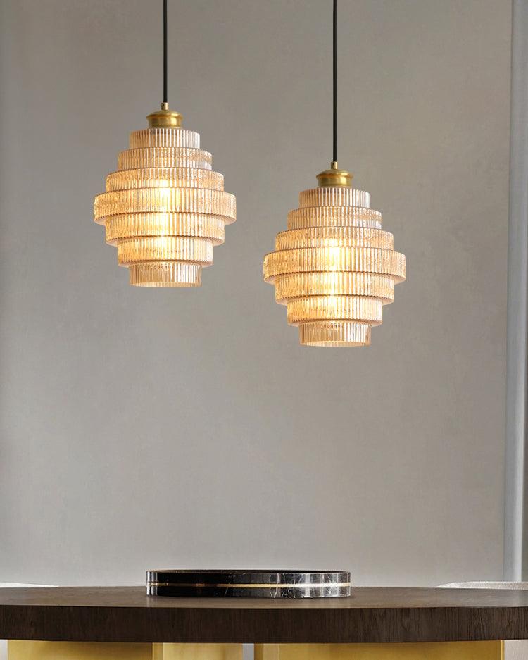 Lampada a sospensione scanalata Loeri