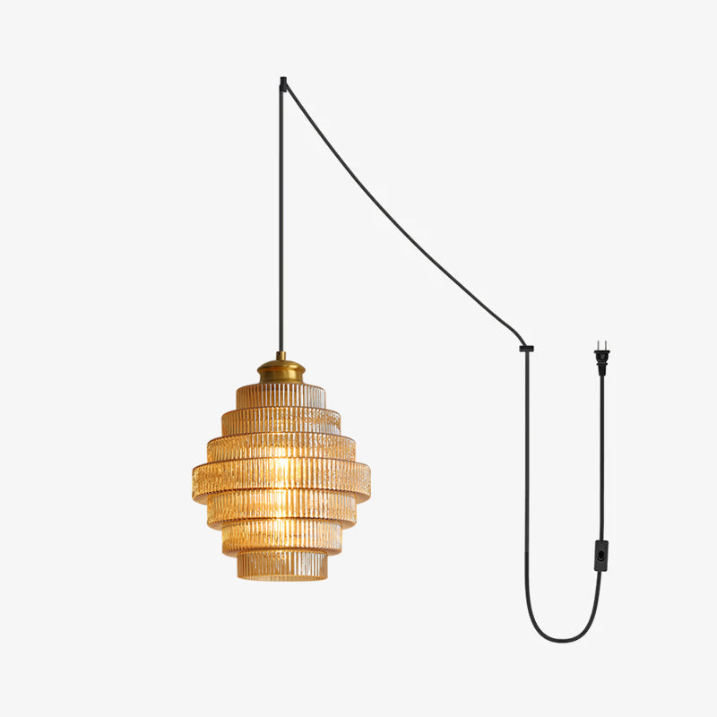 Lampada a sospensione scanalata Braua