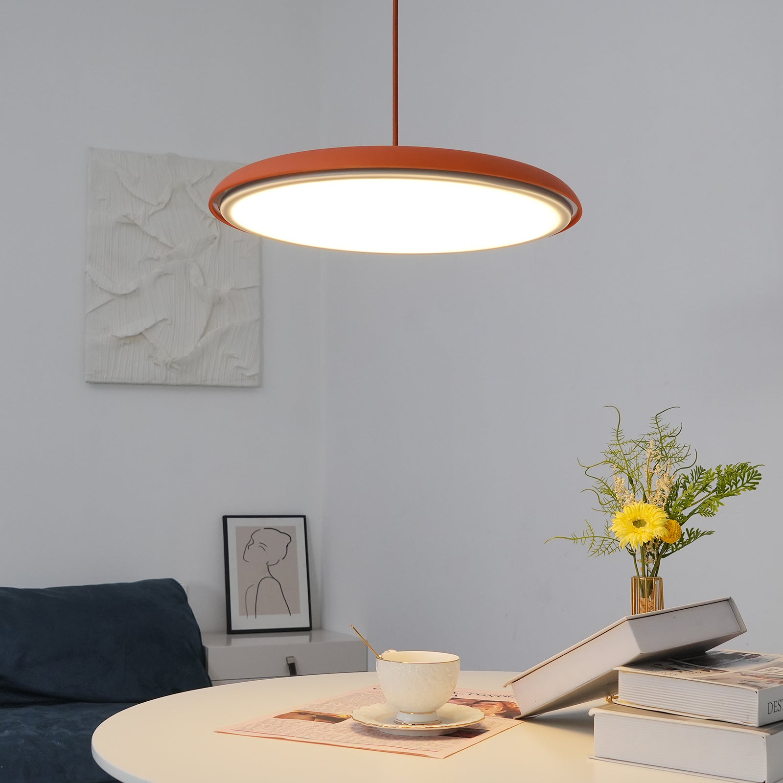 Lampada a sospensione rotonda Luciro