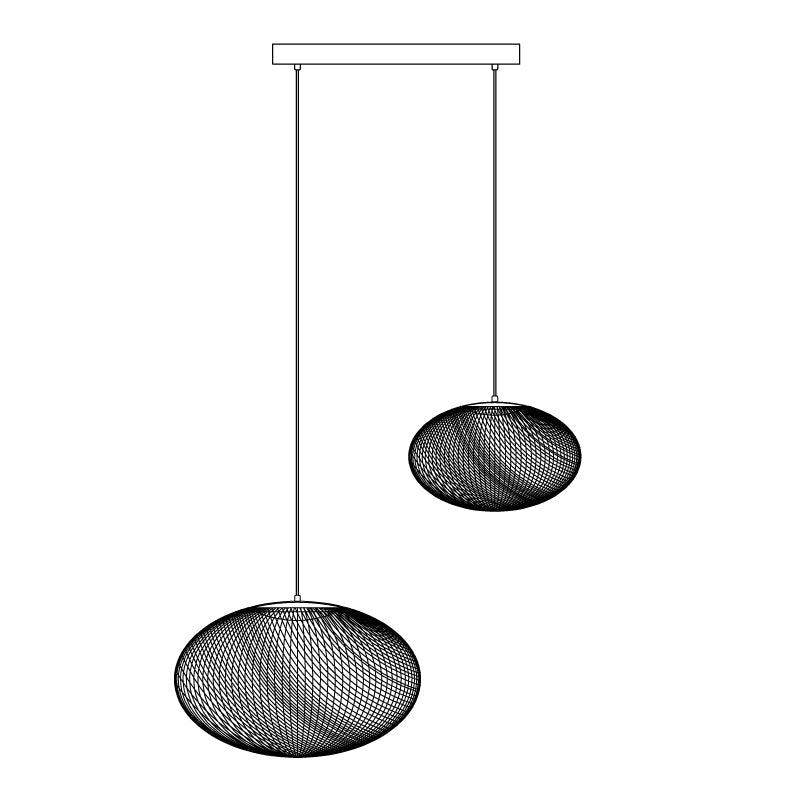 Lampada a sospensione Zoryll in rete metallica