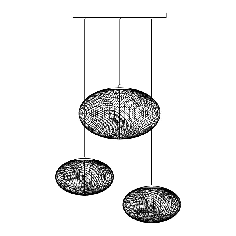 Lampada a sospensione Zoryll in rete metallica