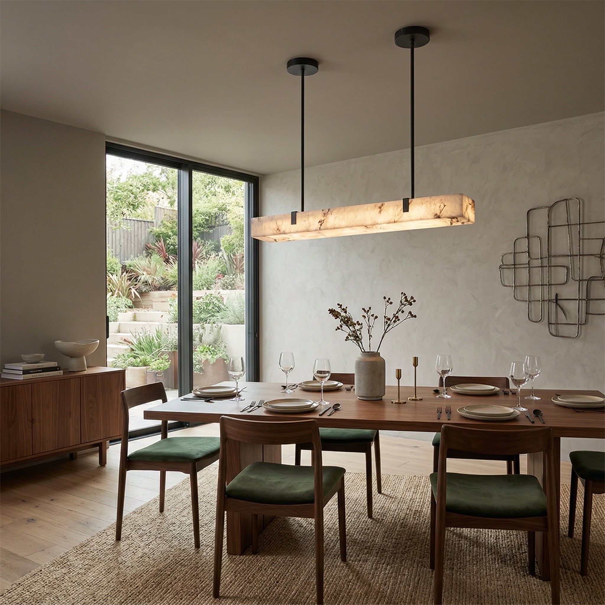 Lampadario lineare Riessi