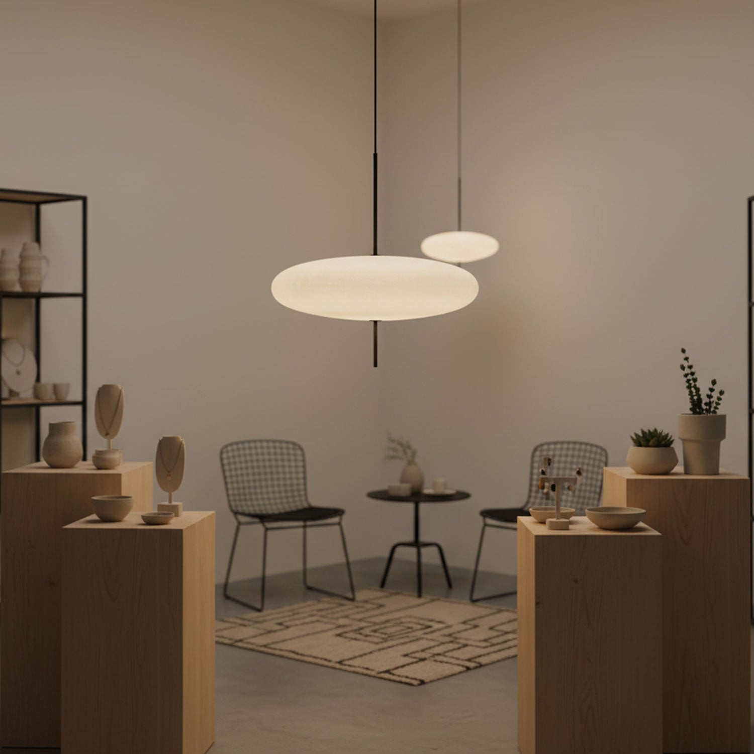 Lampada a sospensione ellittica Chiavvera