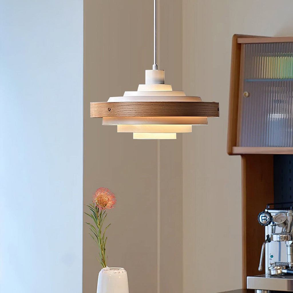 Lampada a sospensione rotonda Rino