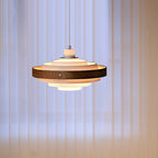 Lampada a sospensione rotonda Rino
