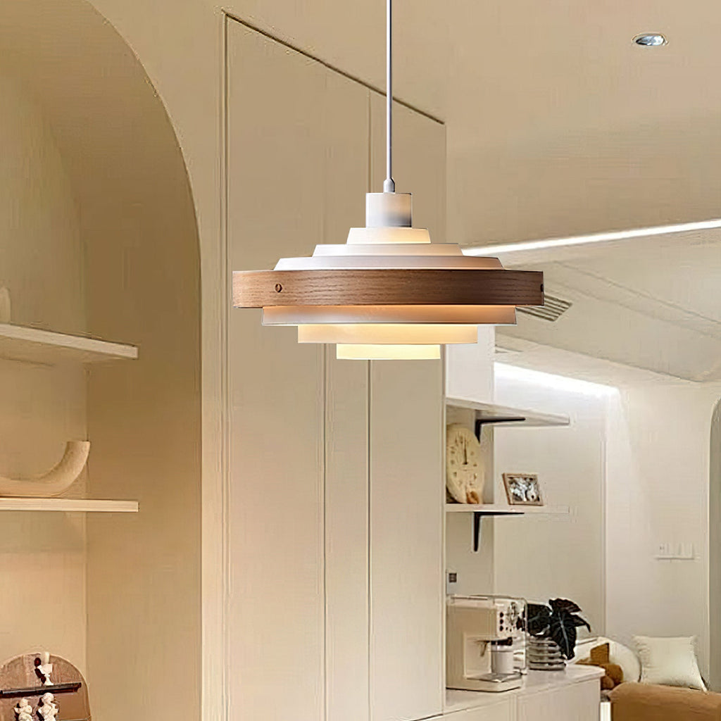 Lampada a sospensione rotonda Rino