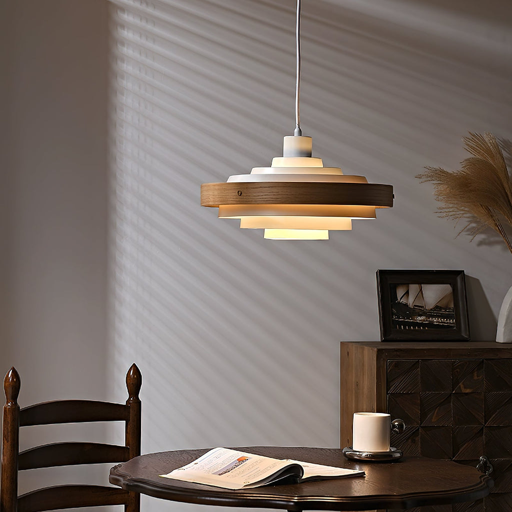 Lampada a sospensione rotonda Rino
