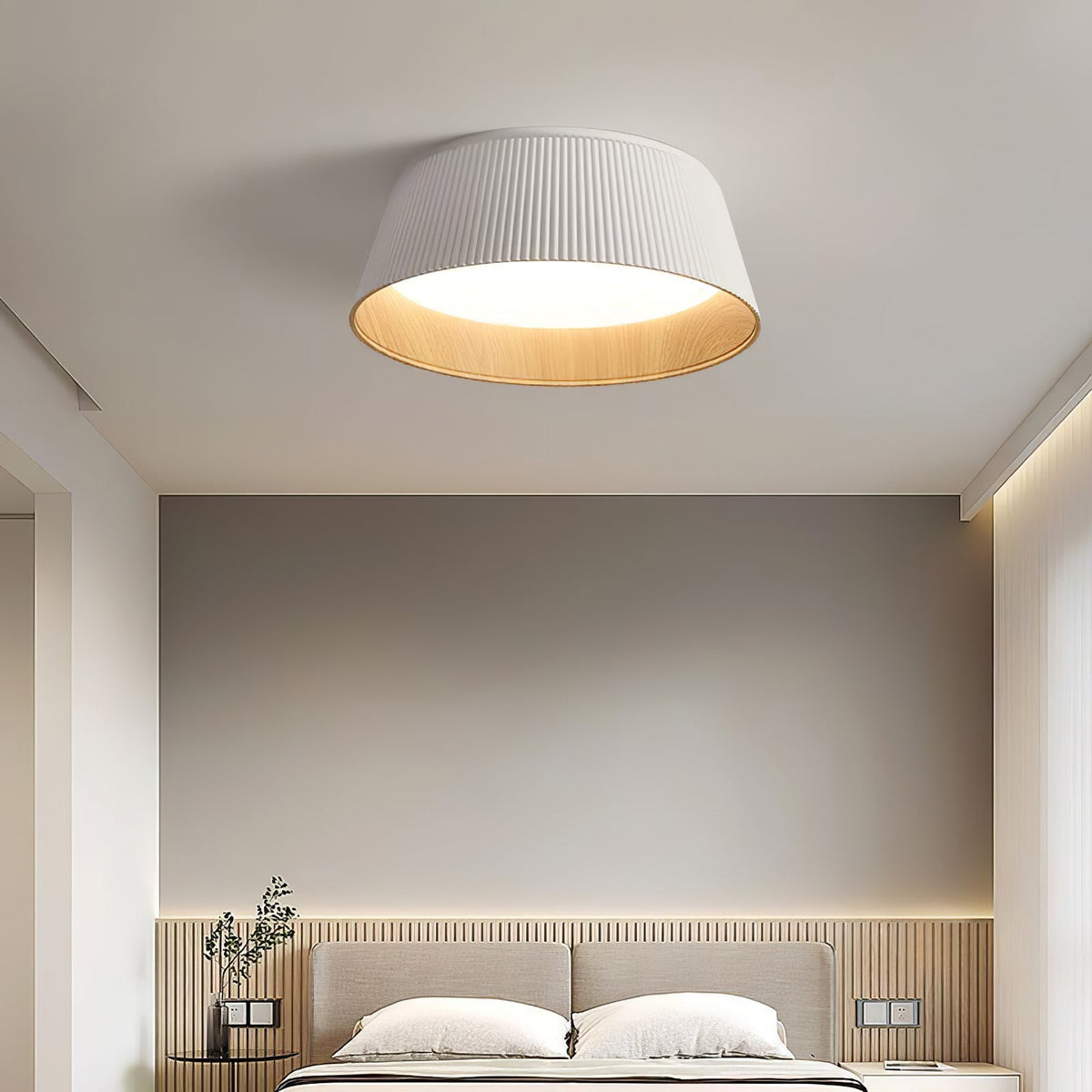 Modern Ribbed Ceiling Light – detail 2