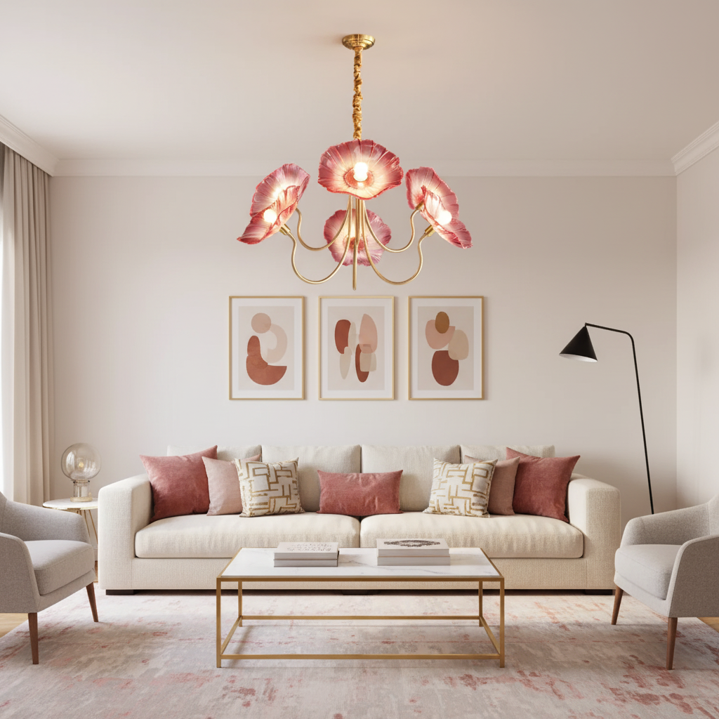 Lampadario floreale Chiario