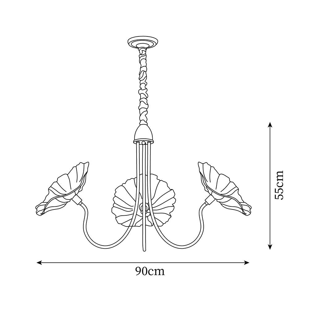 Lampadario floreale Chiario