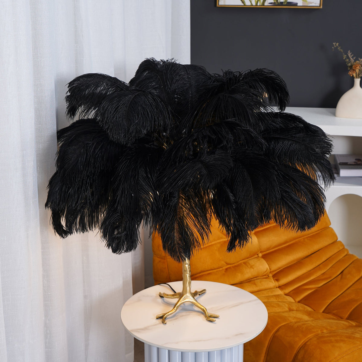 Ostrich Feather Table Lamp – detail 12