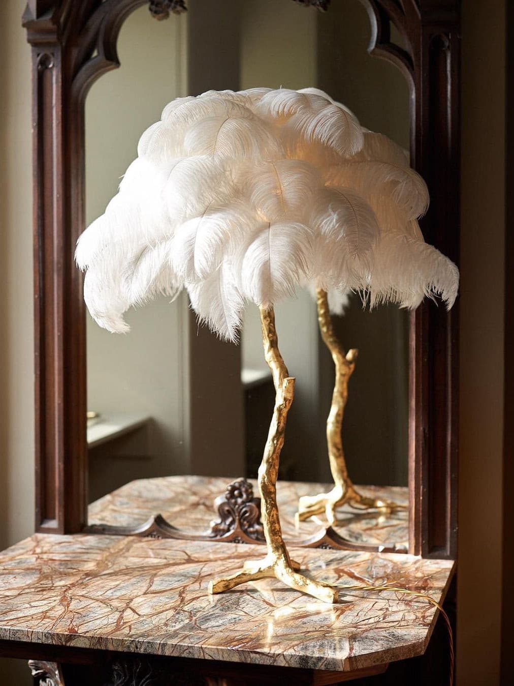Dekorfine Ostrich Feather Table Lamp — Detail View 53