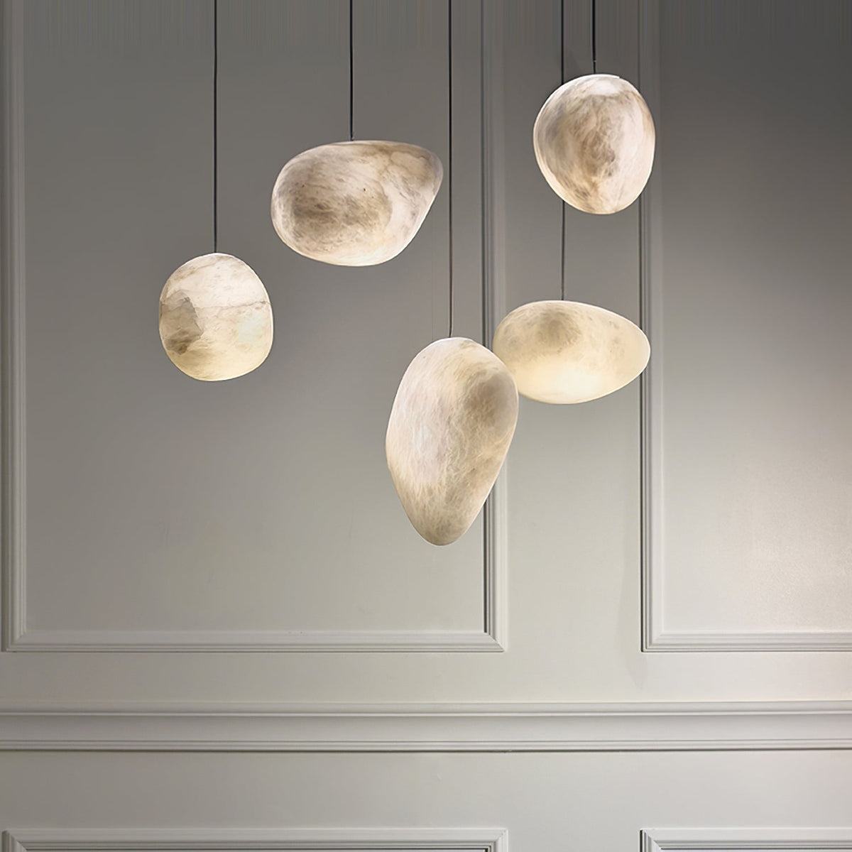 Pebbles Alabaster Pendant Lamp – detail 3