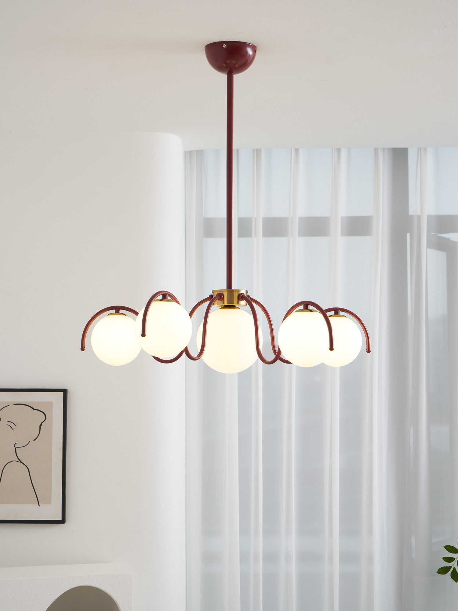 Lampadario a globo Riorasa
