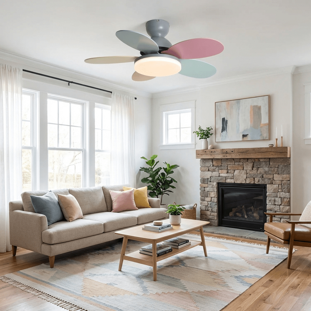 Ventilatore da soffitto con luce Liavela