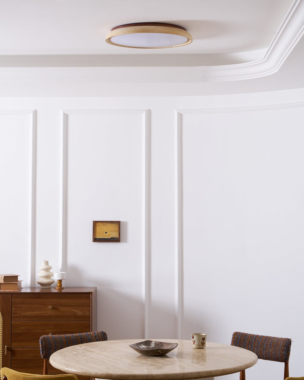 Lampada da soffitto Celeri in travertino